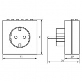 Розетка с таймером Feron TM21 3500W/16A 230V недельная