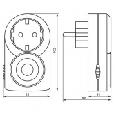 Розетка с таймером Feron TM50 3500W/16A 230V суточная