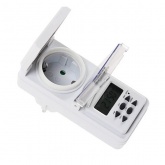 Розетка с электронным недельным таймером TDM ТРЭ-02 8А шаг 1мин. IP44