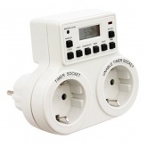 Розетка с электронным недельным таймером TDM ТРЭ-03 2х8А шаг 1мин.