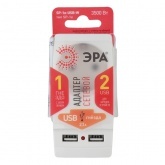 Зарядое устройство ЭРА Polynom 1х220V + 2xUSB 2100mA, белый SP-1e-USB-W 5055945555677