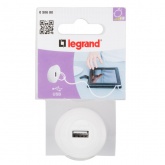 Зарядное устройство USB тип А 230В 1,5А 5В белый Legrand