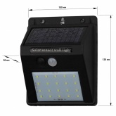 Светильник фасадный ЭРА с датчиком движения, на солнечной батарее ERAFS064-04