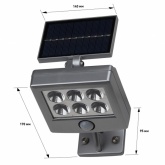 Прожектор с датчиком движения ЭРА, на солнечной батарее ERAFS048-08