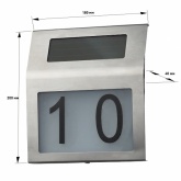 Номер дома с подсветкой ЭРА ERAFS048-09 на солнечной батарее 2 LED 6500K 50Lm IP44