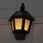 Светильник фасадный ЭРА Фонарь, 2 режима (огонь, холодный свет), на солнечной батарее ERAFS08-36