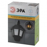 Светильник фасадный ЭРА Фонарь, 2 режима (огонь, холодный свет), на солнечной батарее ERAFS08-36