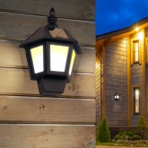 Светильник фасадный ЭРА Фонарь, 2 режима (огонь, холодный свет), на солнечной батарее ERAFS08-36