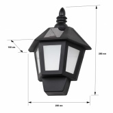 Светильник фасадный ЭРА Фонарь, 2 режима (огонь, холодный свет), на солнечной батарее ERAFS08-36