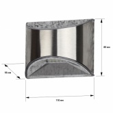 Подсветка фасадная ЭРА Хром, на солнечной батарее ERAFS024-38