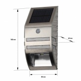 Светильник фасадный ЭРА с подсветкой и датчиком движения Хром, на солнечной батарее ERFS012-26