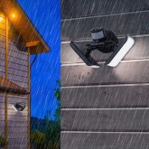 Светильник фасадный ЭРА с двумя световыми панелями c выносной солнечной батареей, 2х50 LED, 600lm ER