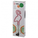 Светильник садовый ЭРА неоновый Фламинго на солнечной батарее ERASF012-30