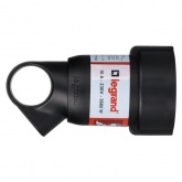 Розетка Legrand с заземлением 16А с кольцом черная