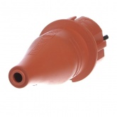 ABL Вилка с/з, резиновая, IP44, 16A, 2P+E, 250V, для кабеля сечением 1,5 мм2 (оранжевый)