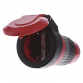 ABL Розетка кабельная резина+полиамид, с индикацией напряжения и самозакрывающейся крышкой IP54, 16A