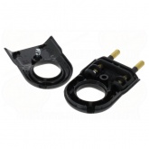 Вилка Legrand без заземления 6А с кольцом черная