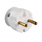 Вилка Legrand без заземления 16А с боковым вводом кабеля белая ультраплоская