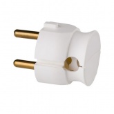 Вилка Legrand без заземления 16А с боковым вводом кабеля белая ультраплоская