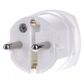 Вилка ABL термопласт 16A, 2P+E, 250V, подключение боковое (белый)