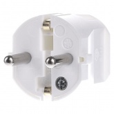 Вилка ABL термопласт 16A, 2P+E, 250V, подключение сзади (белый)