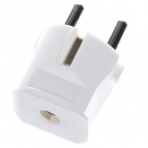 Вилка ABL термопласт 16A, 2P+E, 250V, подключение сзади (белый)