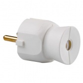 Вилка Legrand с заземлением 16А с прямым вводом кабеля белая