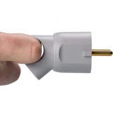 Вилка Legrand с заземлением 16А с кольцом серая