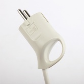 Вилка с заземлением ЭРА V3 2P+E 16А угловая белая