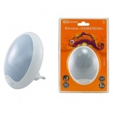 Ночник TDM Хамелеон D 85, с выключателем, белый, 0,5Вт, 220В