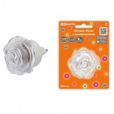 Ночник TDM Роза, с выключателем, 0,4Вт, 220В