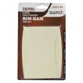 Дверной звонок Zamel Бим-Бам проводной, электромеханический 220В 85дБ белый