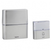 Звонок беспроводной Legrand комплект Премиум 30 рингтонов + Mpr3 дальность 200 м, IP54, алюминий