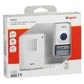 Звонок беспроводной Legrand комплект Стандарт 32 рингтона, дальность 50 м белый