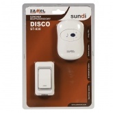 Беспроводной дверной звонок Zamel DISCO 80м, питание от розетки 220В,