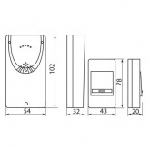 Беспроводной дверной звонок E-222 (DB605) звонок 32 мелодии, 100м