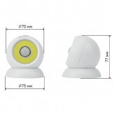 Фонарь ЭРА пушлайт SB-802 Сфера-2 5W COB, батареи 3xAAA, датчик движения, магнит