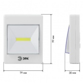 Фонарь ЭРА SB-606 пушлайт кликер COB, батареи 3xAAA, скотч