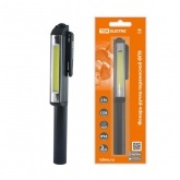 Фонарь-ручка TDM переносной светодиодный ФП9 3W COB 200Lm батареи типа 3хAAA магнитный