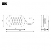 Фонарь светодиодный ДРО 2024, 24+3LED, 3ААА IEK