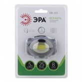 Фонарь налобный ЭРА GB-601 5W COB, батареи 3хAAA, 3 режима