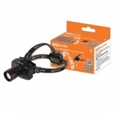 Фонарь налобный аккумуляторный TDM 1W 1LED 0,6Ah фокусировка луча