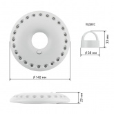 Фонарь ЭРА Кемпинг K24 NEW 24LED батареи 3xAA, карабин (РФ)