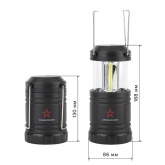 Фонарь Армия России Кемпинг KB-502 Заря 3 COB х 1,5Вт, пластик, складной, магнит, крючок, батареи