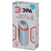 Фонарь ЭРА Кемпинг KA10S 2в1 10SMD+1W аккумулятор 4V900mAh, зарядное устройство 220V