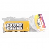 Фонарь TKB8L Трофи 2 в1 8LED +1LED, пластик, 3xAA, полиб