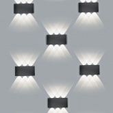 Светильник светодиодный уличный настенный Feron DH101 6x1W 4000K 230V 450Lm IP54 черный