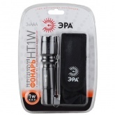 Фонарь ЭРА HT1W 1W LED, алюминиевый, чехол, батареи 3хAAA