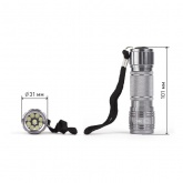 Фонарь ЭРА SD9 9LED, алюминиевый, батареи 3хААА