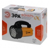 Фонарь прожектор ЭРА PA-601 АЛЬФА 19LED + 24LED, литий 3Ah, зарядное устройство 220V+12V